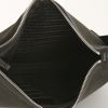 Prada Jacquard shoulder bag in khaki logo canvas and dark brown leather - Detail D2 thumbnail