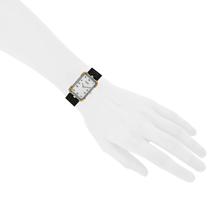 Orologio Hermès Rallye in oro placcato e acciaio - Detail D1
