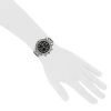 Hermès Clipper Chrono watch in stainless steel Ref:  CL2.910 Circa 2010 - Detail D1 thumbnail