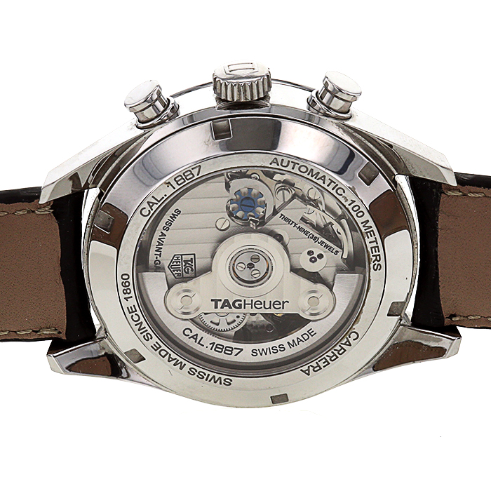 TAG Heuer Carrera Automatic Chronograph Tachymeter watch in stainless steel - Detail D3