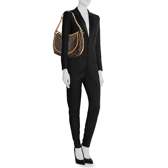 Louis Vuitton Tulum handbag in monogram canvas and natural leather - Detail D1
