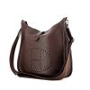 Sac bandoulière Hermès Evelyne III en cuir togo marron-chocolat - 00pp thumbnail