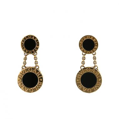 Pendientes colgantes Bulgari Bulgari Bulgari en oro amarillo y ónix