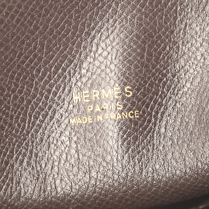 Bolso bandolera Hermès Kelly Sport en cuero epsom color ébano - Detail D3