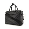 Borsa portadocumenti Louis Vuitton Icare in tela a scacchi grigio Graphite e pelle nera - 00pp thumbnail