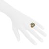 Dior Gourmande large model ring in yellow gold,  diamonds and mother of pearl and in quartz - Detail D1 thumbnail