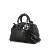 Bolso de mano Dior Granville Polochon en cuero cannage negro - 00pp thumbnail
