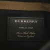 Bolso bandolera Burberry en cuero negro y lona Haymarket beige - Detail D3 thumbnail