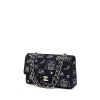 Chanel Timeless handbag in black and white quilted canvas - 00pp thumbnail