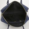 Prada Bauletto handbag in blue leather saffiano - Detail D2 thumbnail