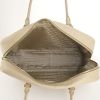 Prada Bauletto handbag in beige leather saffiano - Detail D2 thumbnail