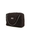 Chanel Camera large model handbag in brown quilted leather - 00pp thumbnail