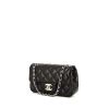 Bolso bandolera Chanel Mini Timeless en cuero acolchado negro - 00pp thumbnail