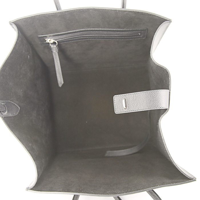 Bolso de mano Celine Phantom en cuero granulado negro - Detail D2