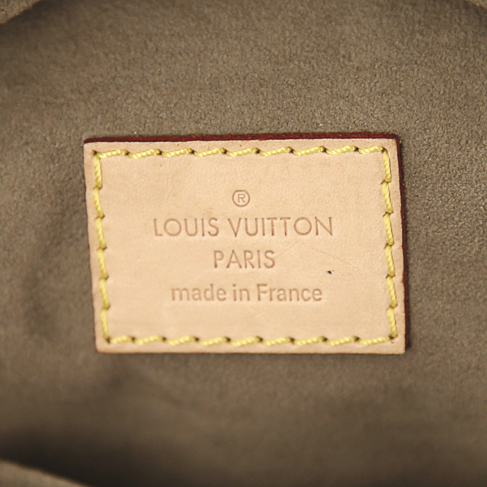 Bolso para llevar al hombro o en la mano Louis Vuitton Claudia en lona Monogram revestida multicolor y cuero natural - Detail D3