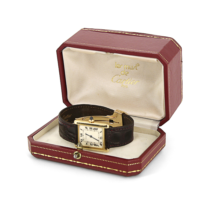 Orologio Cartier Tank in oro giallo - Detail D2