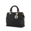 Dior Lady Dior large model shopping bag in black canvas cannage - 00pp thumbnail
