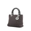 Dior Lady Dior handbag in grey canvas cannage - 00pp thumbnail