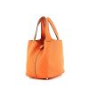 Hermes Picotin small model handbag in orange togo leather - 00pp thumbnail