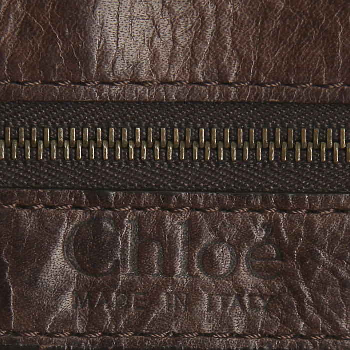 Chloé Silverado Handbag in brown leather - Detail D3