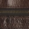 Sac à main Chloé Silverado en cuir marron - Detail D3 thumbnail