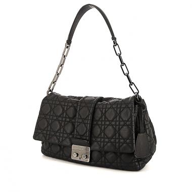 Borsa Dior New Look in pelle trapuntata nera cannage
