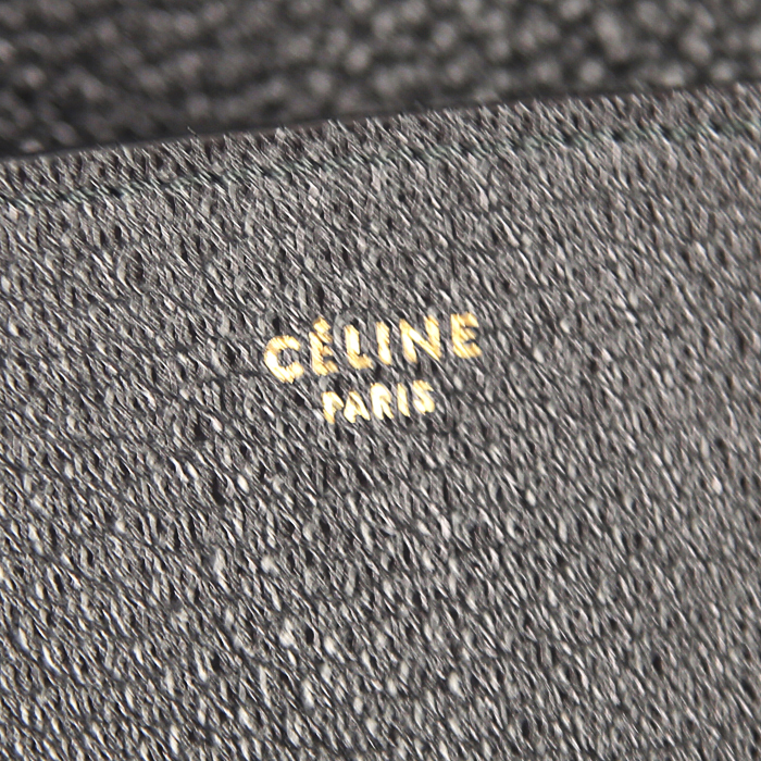 Céline Sac Sangle handbag in black grained leather - Detail D3