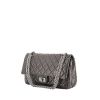 Borsa a tracolla Chanel 2.55 in pelle trapuntata nera effetto invecchiato - 00pp thumbnail