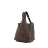 Hermes Picotin small model handbag in dark brown togo leather - 00pp thumbnail