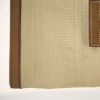 Hermes Jige pouch in beige jute canvas and brown leather - Detail D4 thumbnail