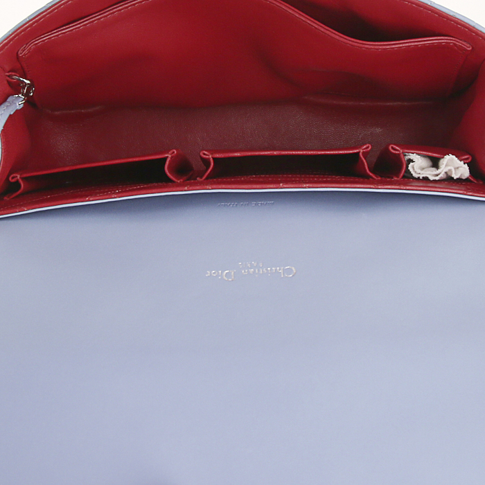 Dior Miss Dior Promenade handbag in light blue leather cannage - Detail D2