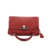 Hermes Kelly 32 cm handbag in red leather taurillon clémence - 360 Front thumbnail