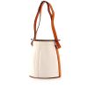 Hermes Farming handbag in white and orange bicolor epsom leather - 00pp thumbnail