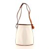 Hermes Farming handbag in white and orange bicolor epsom leather - 360 thumbnail