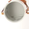 Hermes Farming handbag in white and orange bicolor epsom leather - Detail D2 thumbnail