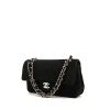 Chanel Timeless handbag in black quilted suede - 00pp thumbnail