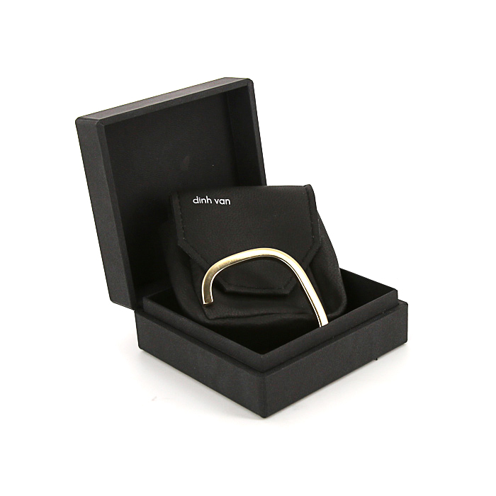 Square open Dinh Van Maillons bangle in yellow gold