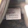 Gucci handbag in grey monogram canvas and brown leather - Detail D3 thumbnail