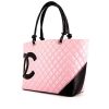 Shopping bag Chanel Cambon in pelle trapuntata rosa e nera - 00pp thumbnail