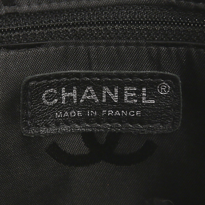 Shopping bag Chanel Cambon in pelle trapuntata rosa e nera - Detail D3
