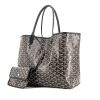 Goyard Saint-Louis shopping bag in black and grey monogram canvas and black leather - 00pp thumbnail