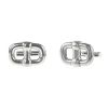 Hermes Chaine d'Ancre pair of cufflinks in silver - 00pp thumbnail
