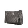 Chanel 2.55 shopping bag in black quilted leather - 00pp thumbnail
