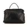 Fendi Peekaboo large model handbag in black leather - 360 thumbnail