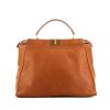 Fendi Peekaboo large model handbag in brown leather - 360 thumbnail