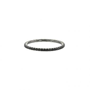Anello Messika Gatsby in oro bianco e diamanti neri