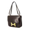 Hermes Constance handbag in chocolate brown box leather - 00pp thumbnail
