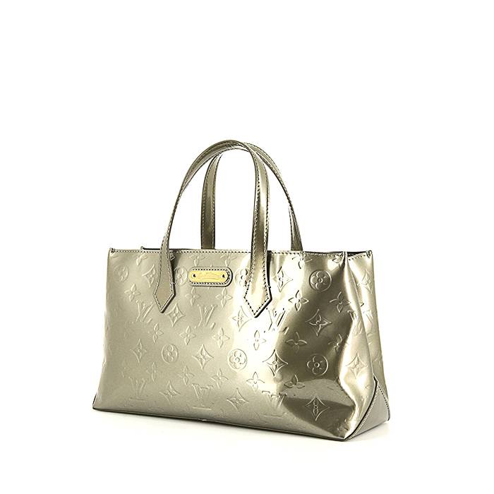 Wilshire patent leather handbag Louis Vuitton Grey in Patent