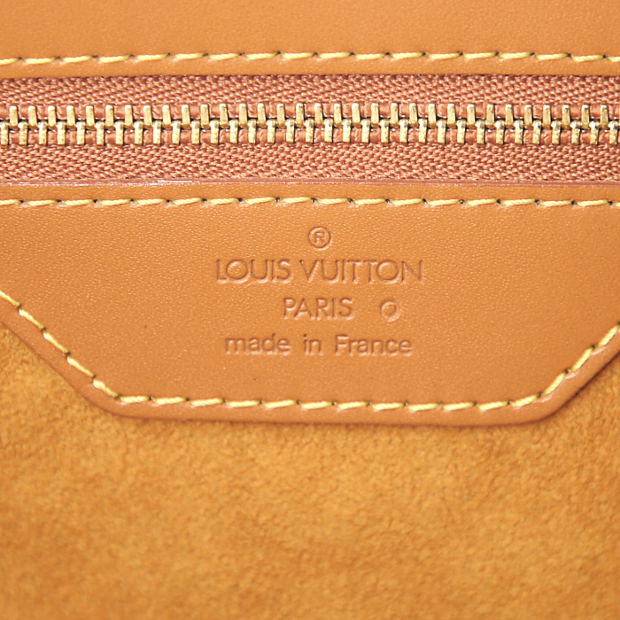 Sac de week end Louis Vuitton Sorbonne en cuir épi marron - Detail D3