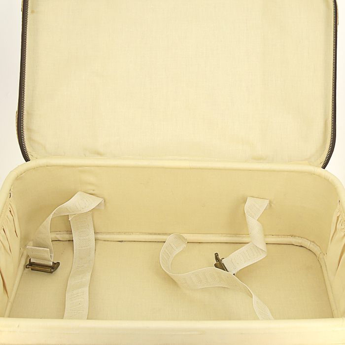 Valigia Louis Vuitton Airbus in tela monogram marrone e pelle naturale - Detail D2